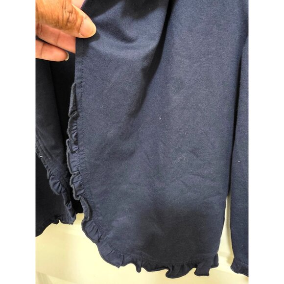 Grace Karin Women's Navy Blue Ruffled Open Front 3/4 Sleeves Blazer Jacket Size - Picture 4 of 9